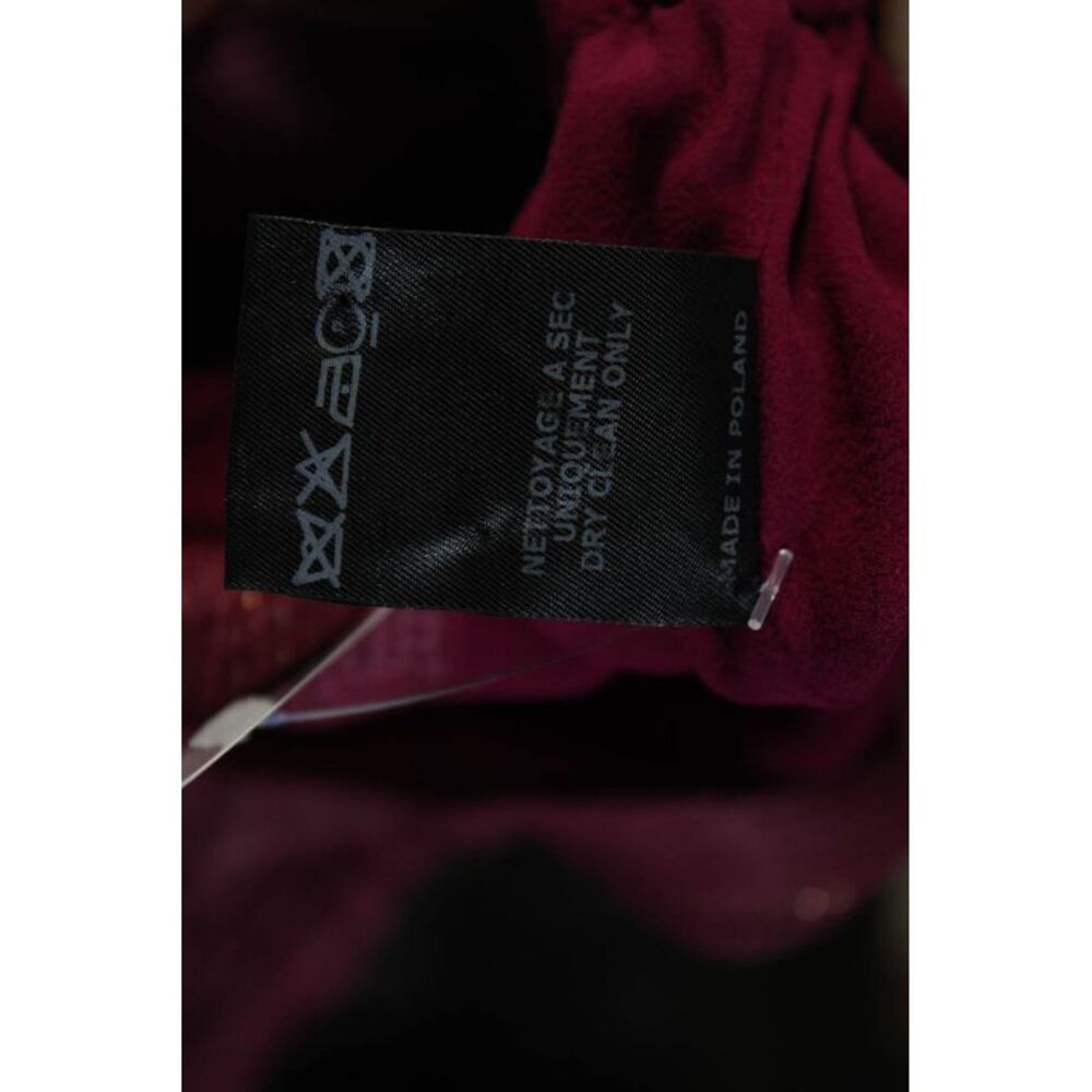 Isabel Marant Metallic Satin Ruffled V-Neck A-Line Maxi Dress Raspberry Size 36 - Picture 4 of 6